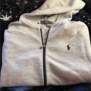 Polo by Ralph Lauren Light Gray Zip-Up Sweater